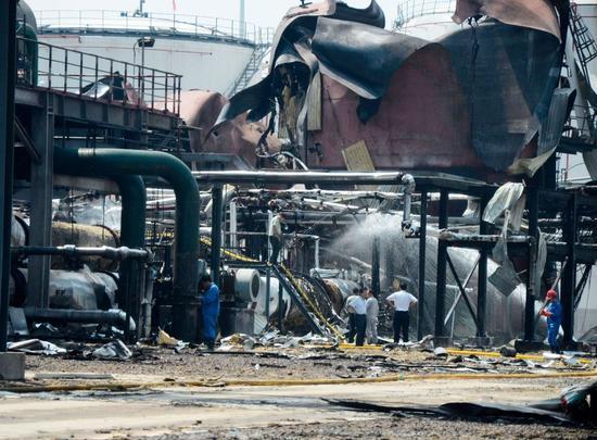 淄博化工廠爆炸后的現(xiàn)場(chǎng)